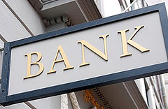 Picture Of A Small Bank Sign