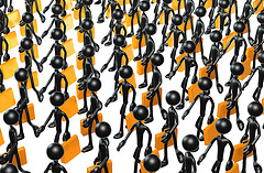 Stick Figure Businessmen Marching Stick Figure Businessmen Marching