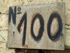 No. 100 Cardboard Sign
